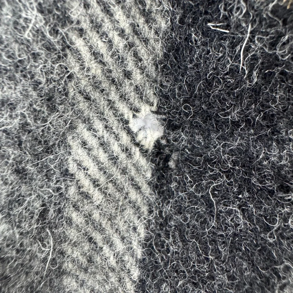 John Hanly Ireland Lambswool Striped‎ Scarf Fringe Minor Holes Cozy Winter